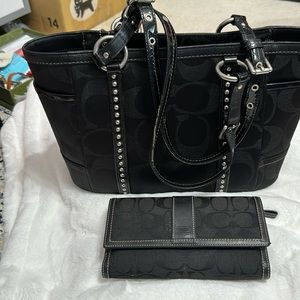 Coach matching bag and wallet